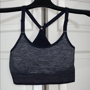 Gray/Black All in Motion Sports Bra